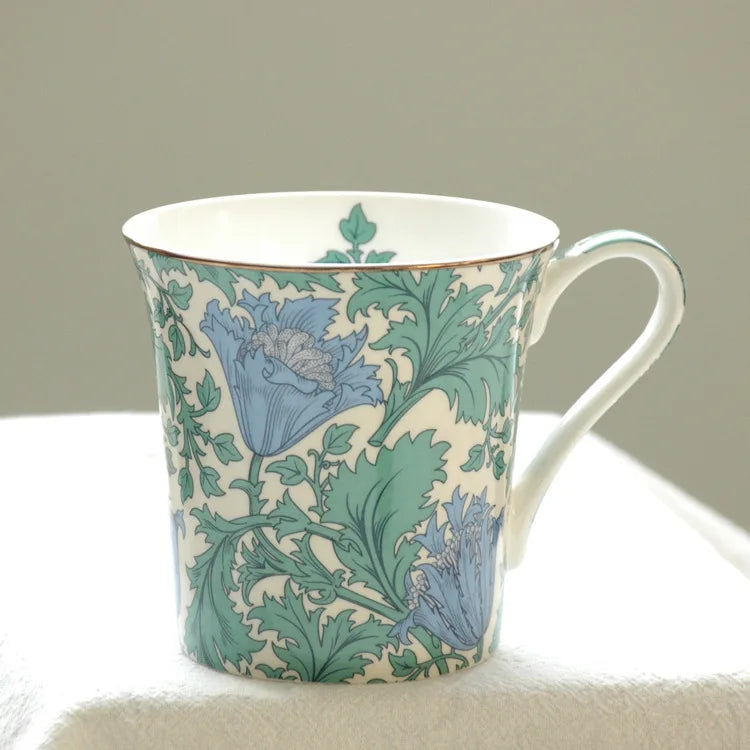 Tasse Fleurie <br> Turquoise