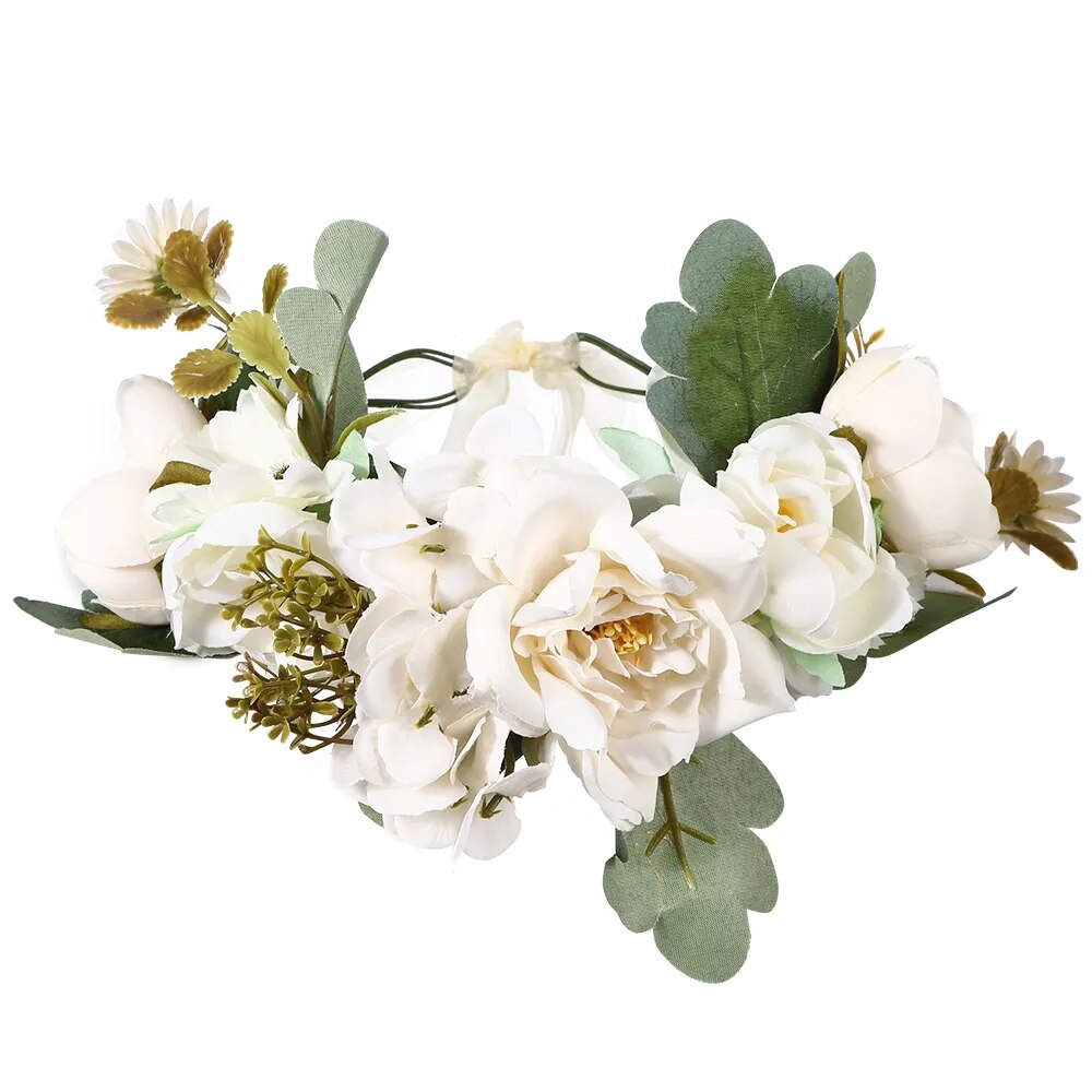 Couronne De Fleurs <br> Design Blanc Epuré