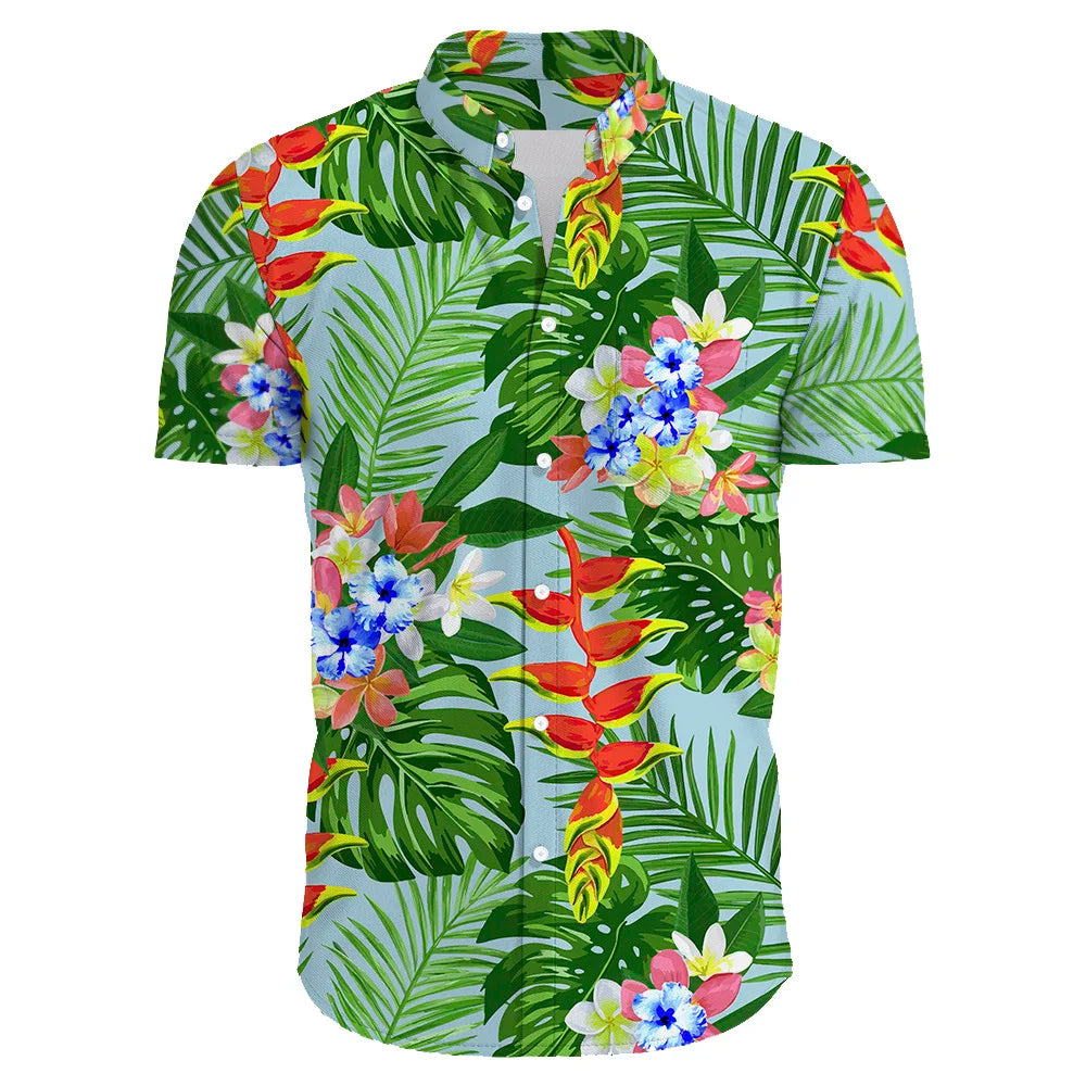 Chemise Homme Fleurie <br> Jungle Coloré