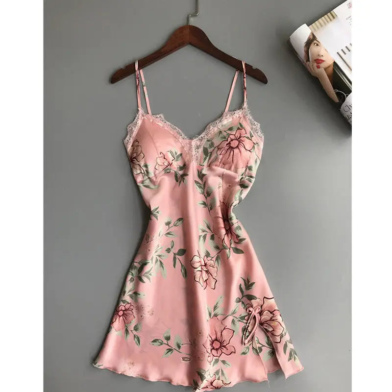 Floral Pattern Nightgown Pajamas