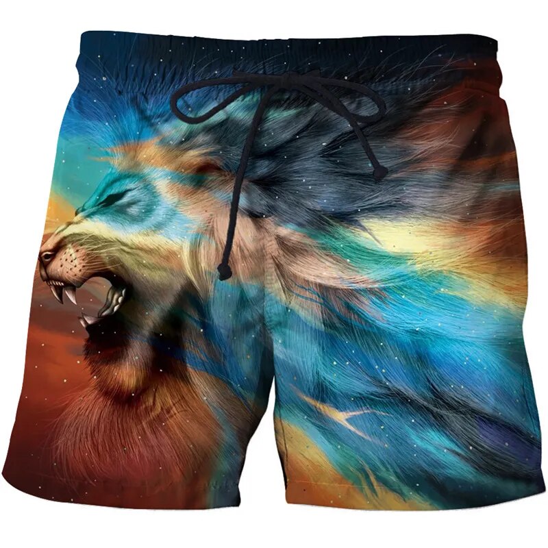 Short De Bain A Fleur <br> Lion Aurore