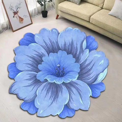 Tapis Fleur  De Lys Bleu