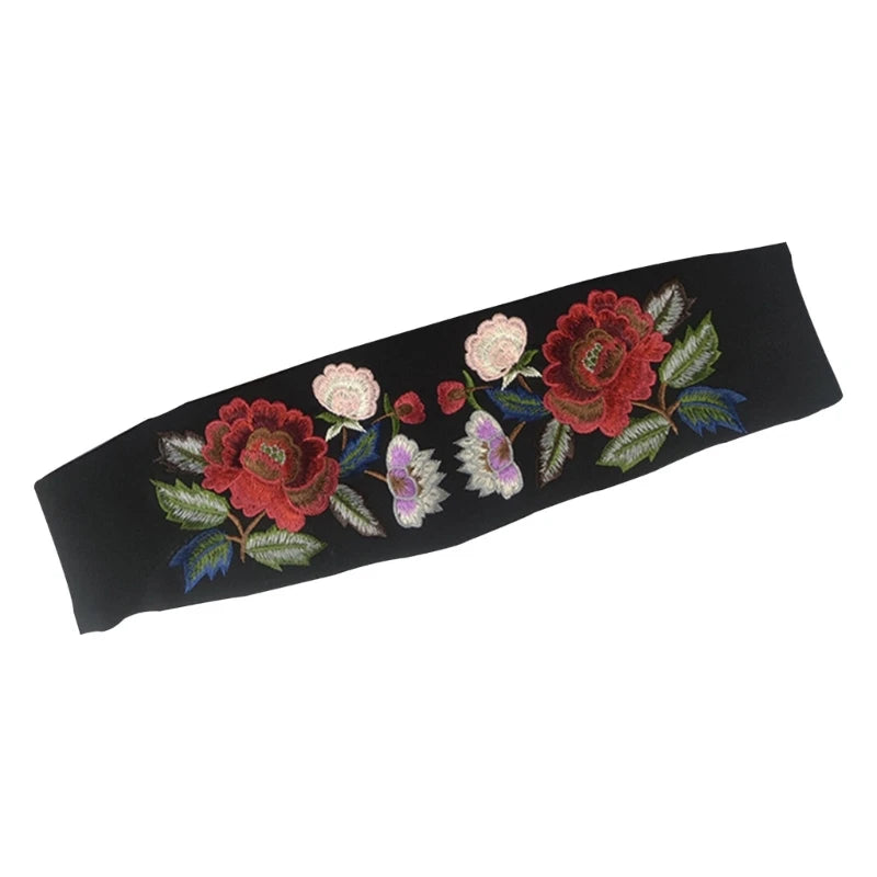 Ceinture Fleur <br> Noir