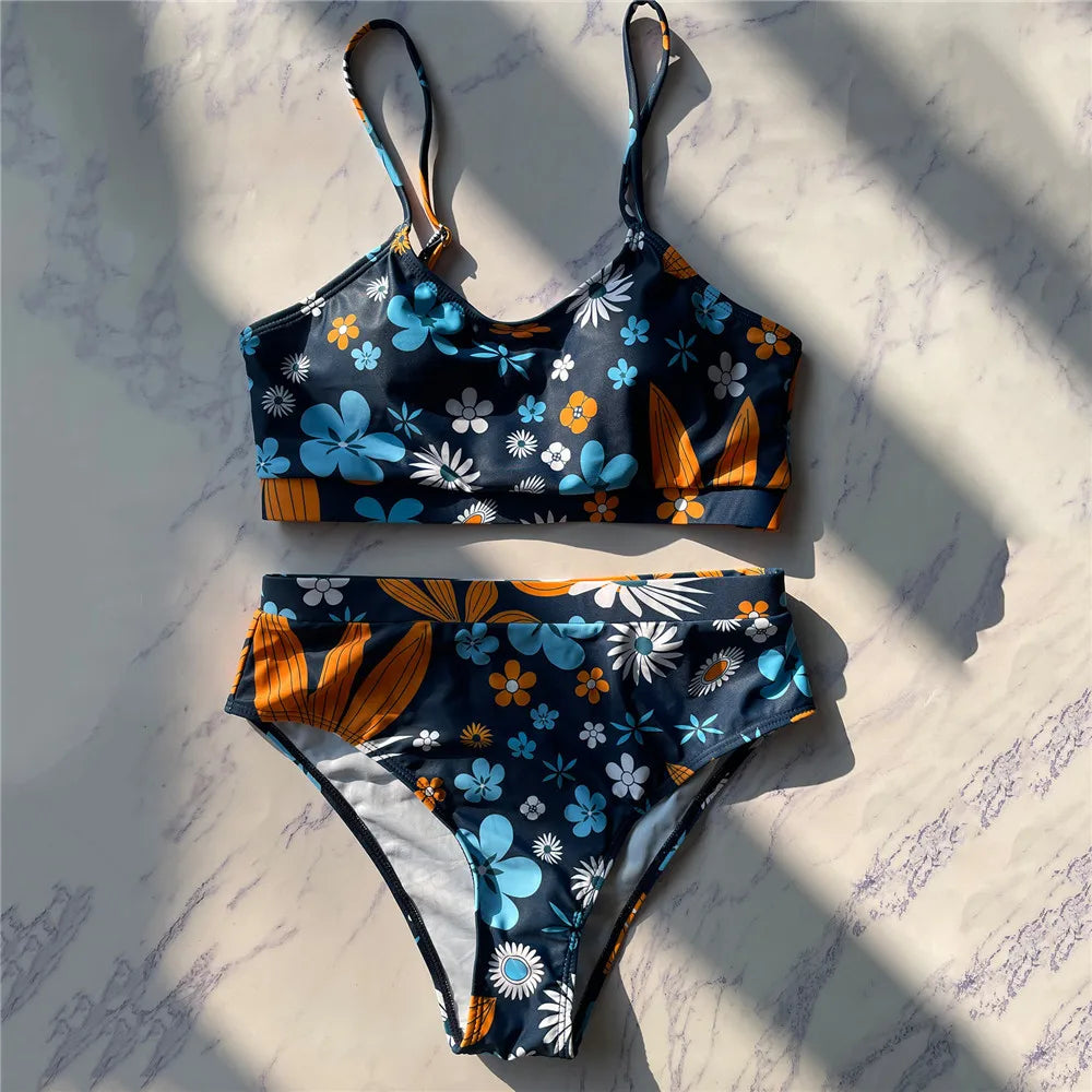 Maillot De Bain <br> Fleuri 2 Pièces