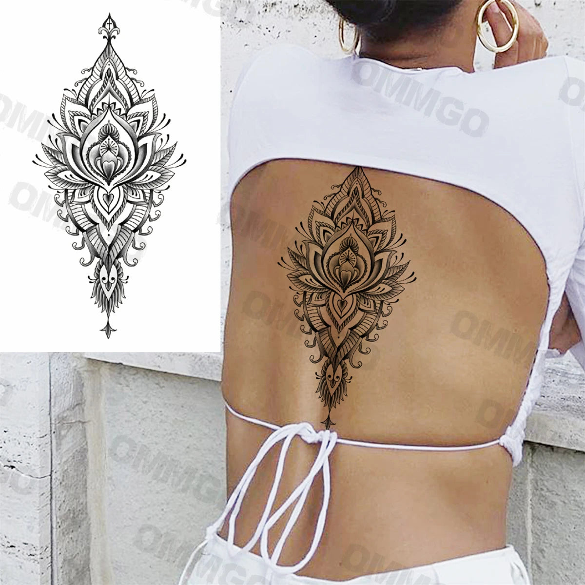 Spine Flower Tattoo