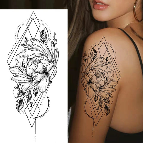 Tatouage Fleur  Epaule Design