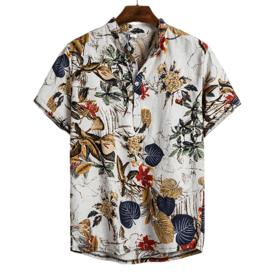 Chemise a Fleur Homme <br> Blanche