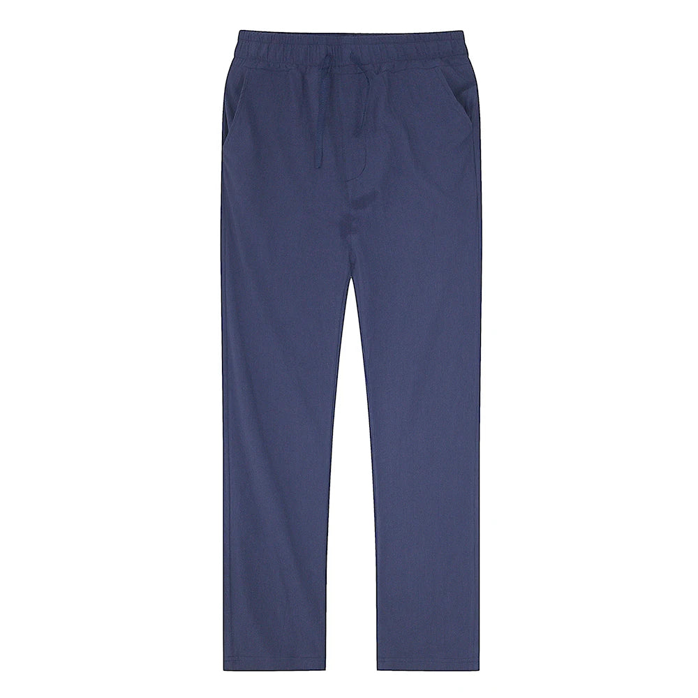 Pantalones de lino estilo mediterráneo para hombre