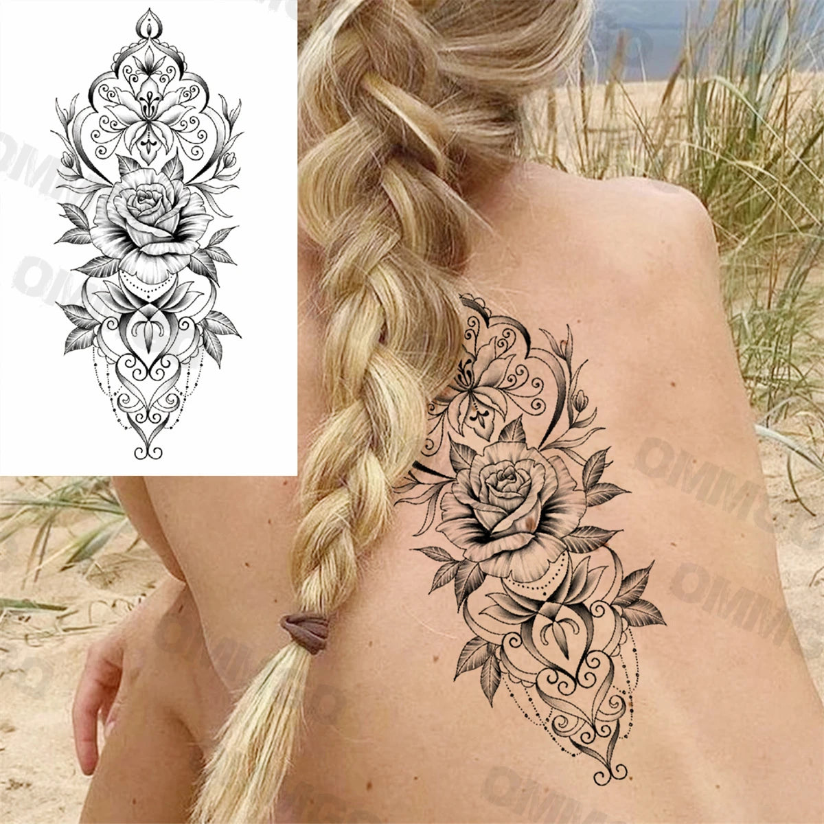 Spine Flower Tattoo