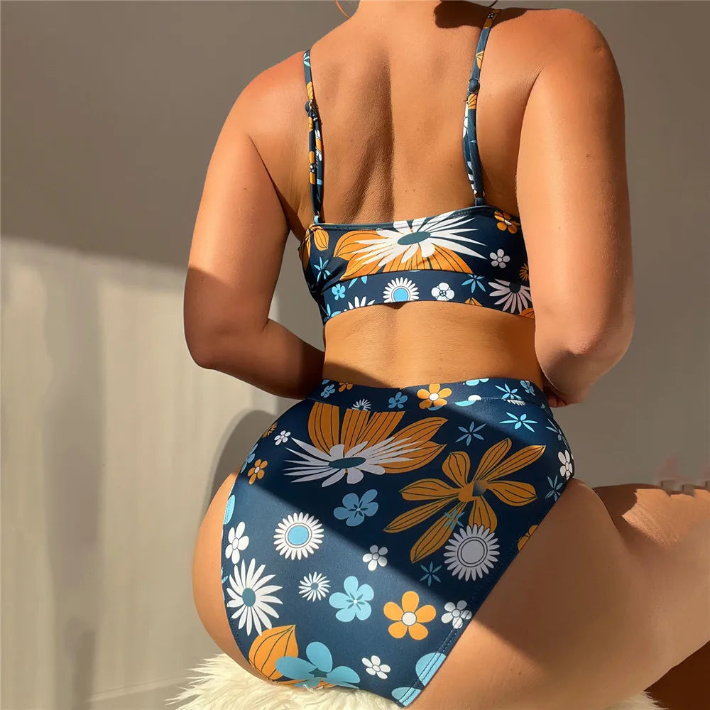 Maillot De Bain <br> Fleuri 2 Pièces