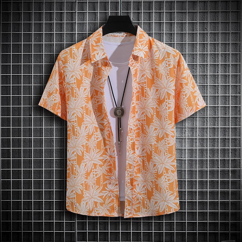 Chemise Fleurs Homme Année 70