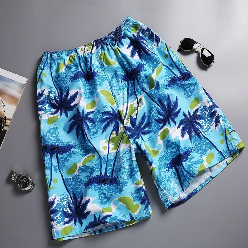 Short De Bain A Fleur <br> Palmier Vacancier