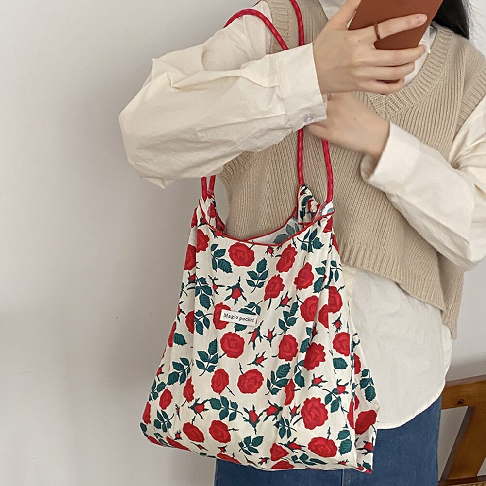 Sac Fleuri <br> Cartoon Rose Design