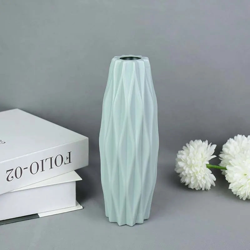 Vase Fleur <br> Bleu-Gris Grand