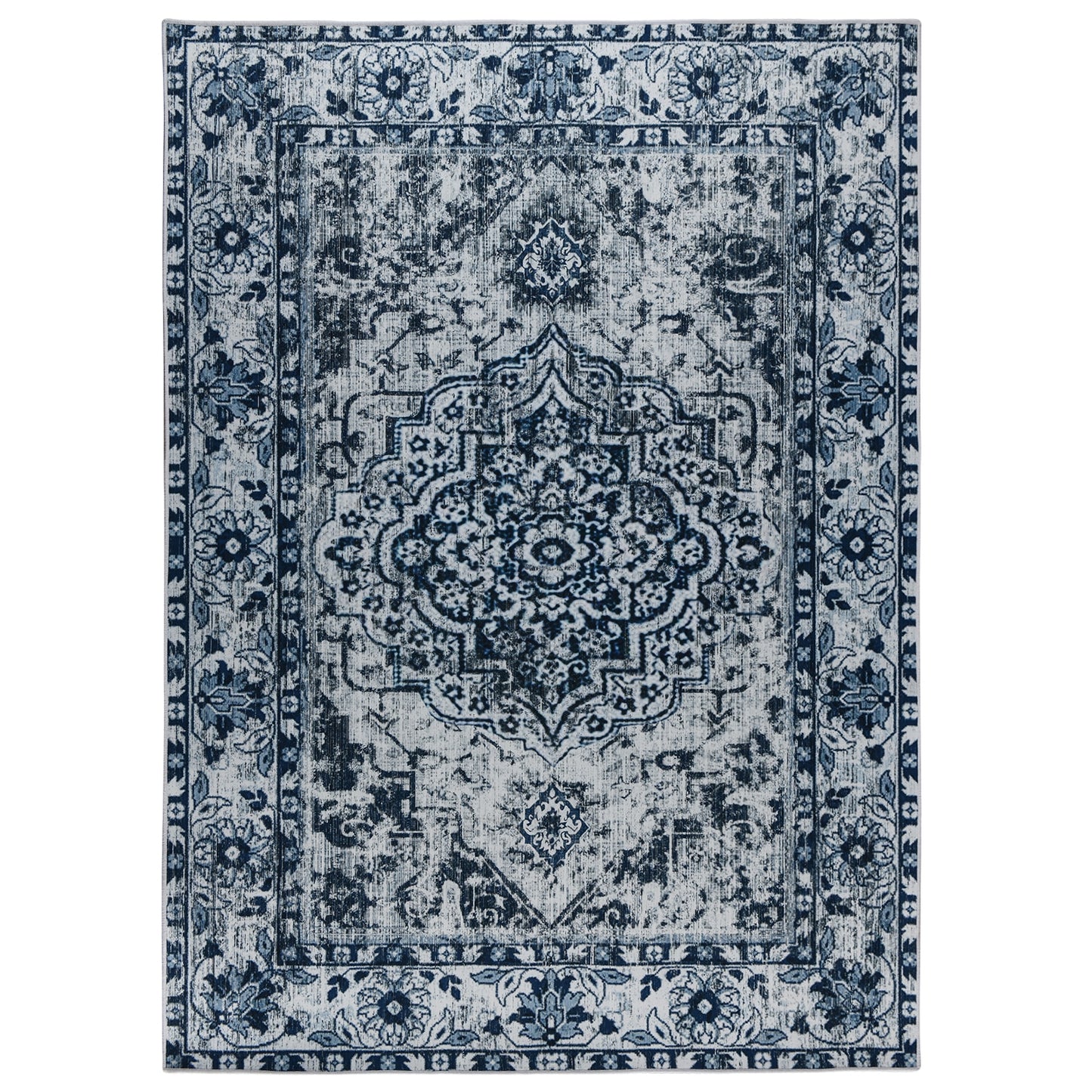 Tapis Fleur <br> Vintage Bleu