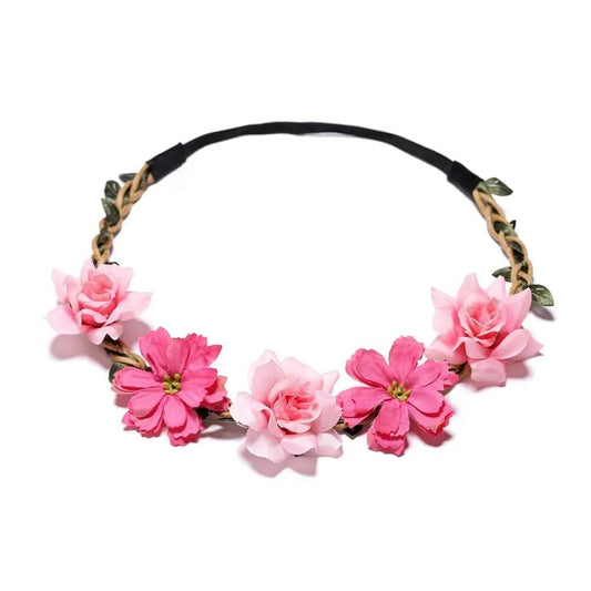 Couronne De Fleurs <br> Mariage Rose-Rouge