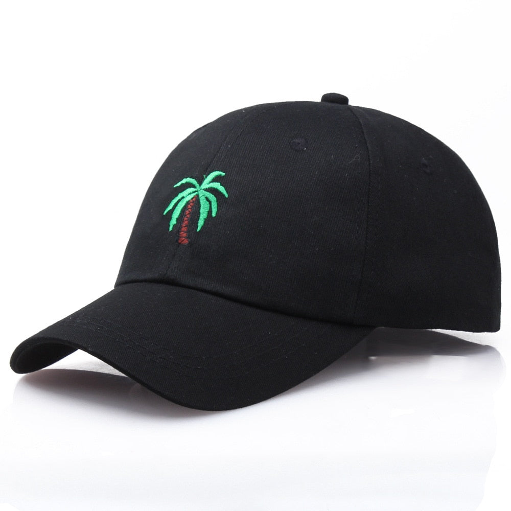 Casquette Fleur <br> Palmier Epuré Noir