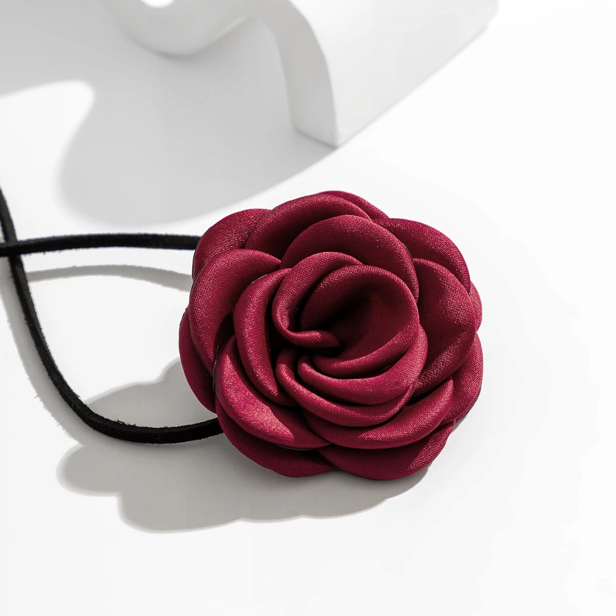 Collier Fleur Rose Ras Du Cou