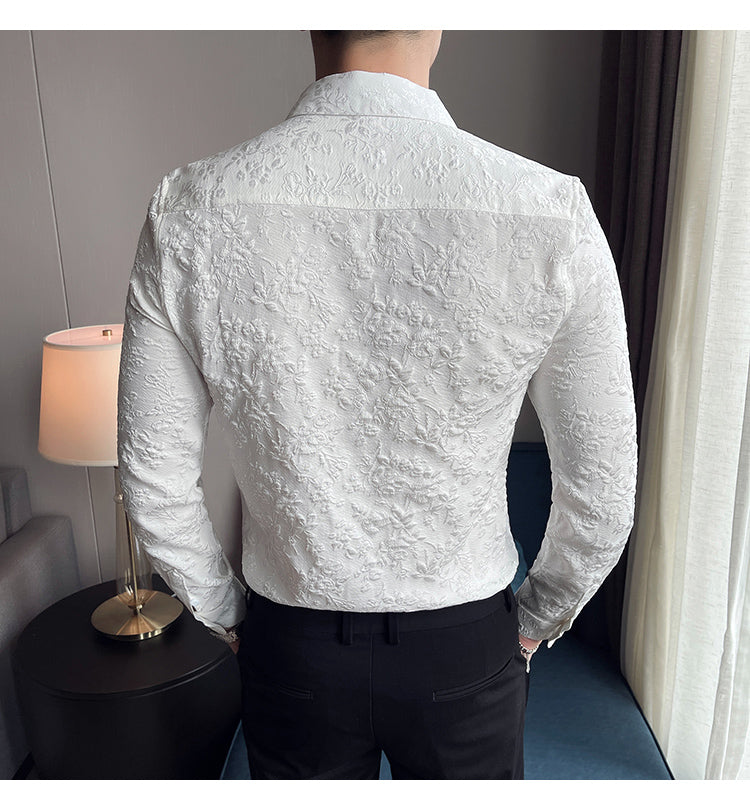 Chemise A Fleur Homme <br> Slim