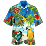 Chemise A Fleur Homme  Hawaïenne Oiseaux