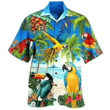 Chemise A Fleur Homme  Hawaïenne Oiseaux