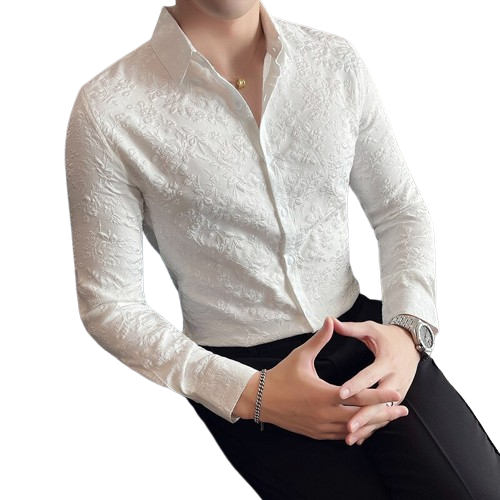 Chemise A Fleur Homme <br> Slim