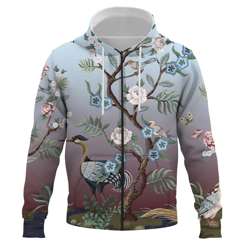 pull Fleuri <br> Oiseau