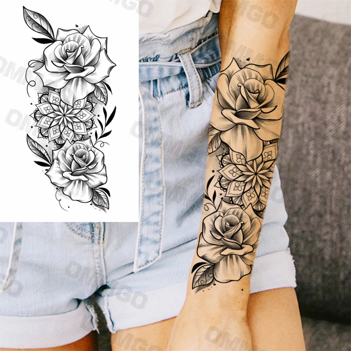 Spine Flower Tattoo