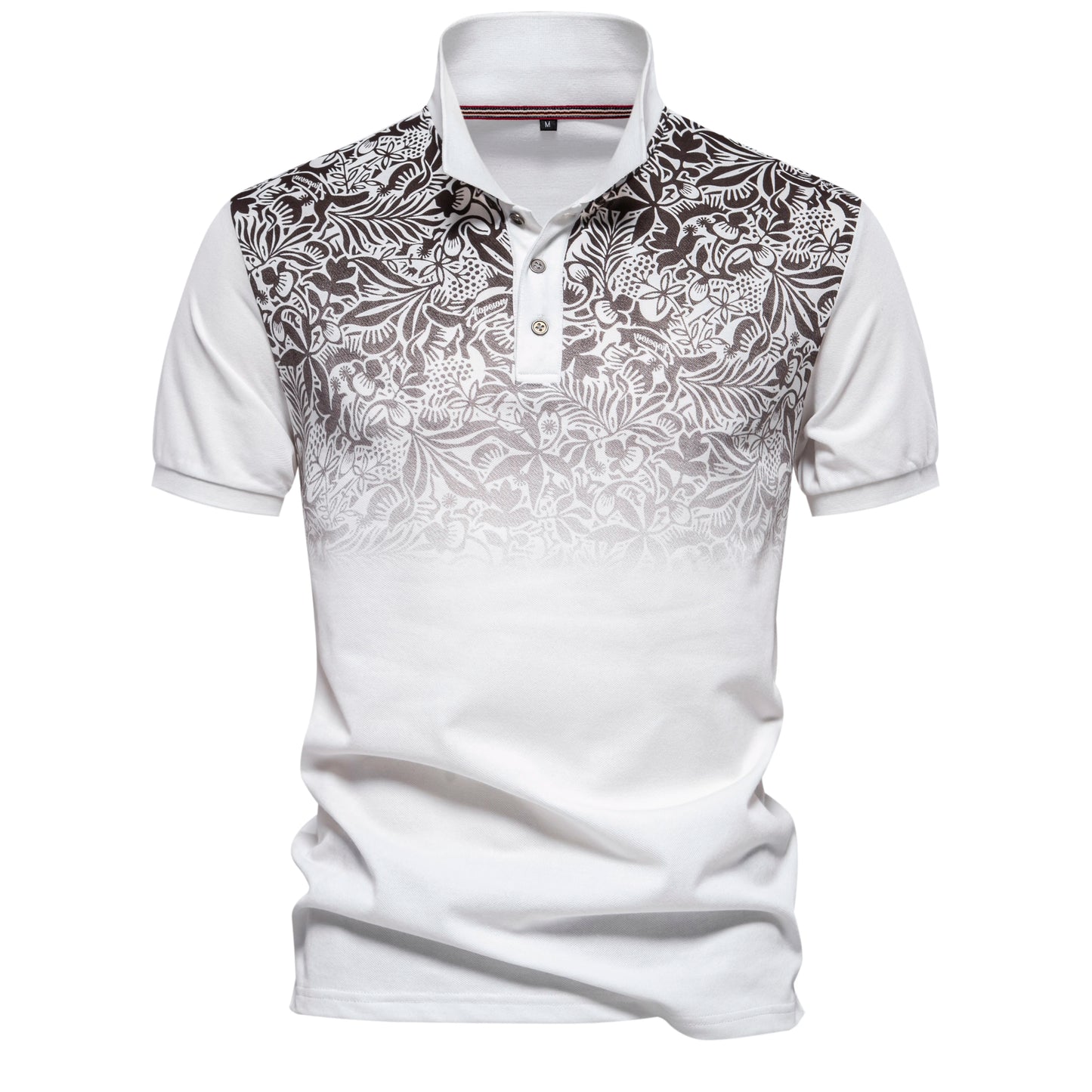 Polo A Fleur Homme Blanc