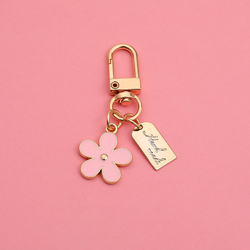 Porte Clé Fleur <br> Cadenas Rose