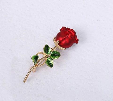 Broche Fleur  Mariage Rose-Rouge