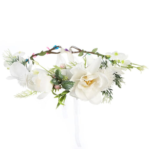 Couronne De Fleurs  Naturel Blanc Design