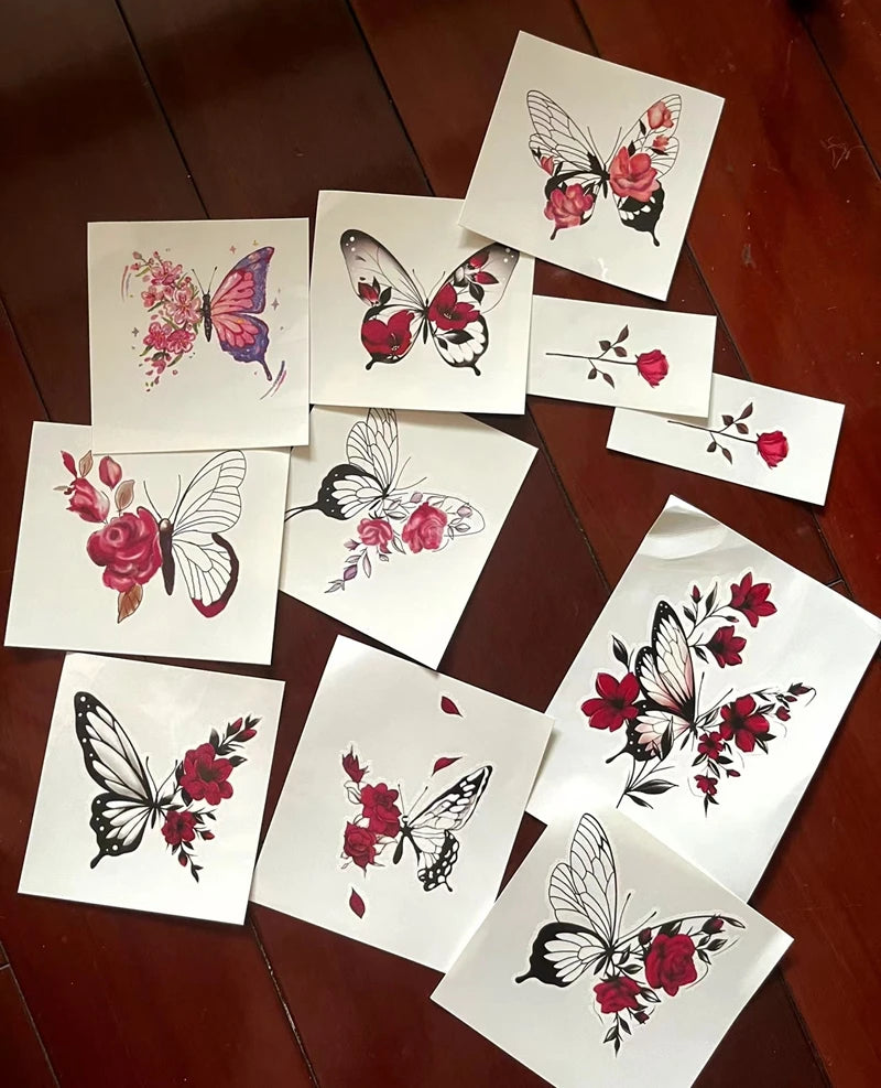 Tatouage Papillon Fleur