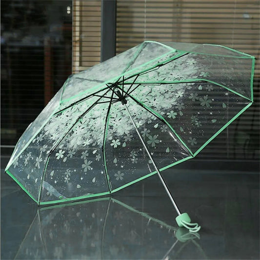 Parapluie Fleurs <br> Vert