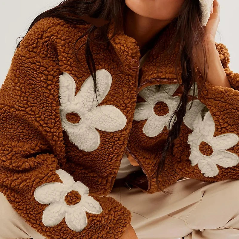 Chaqueta de flores para mujer