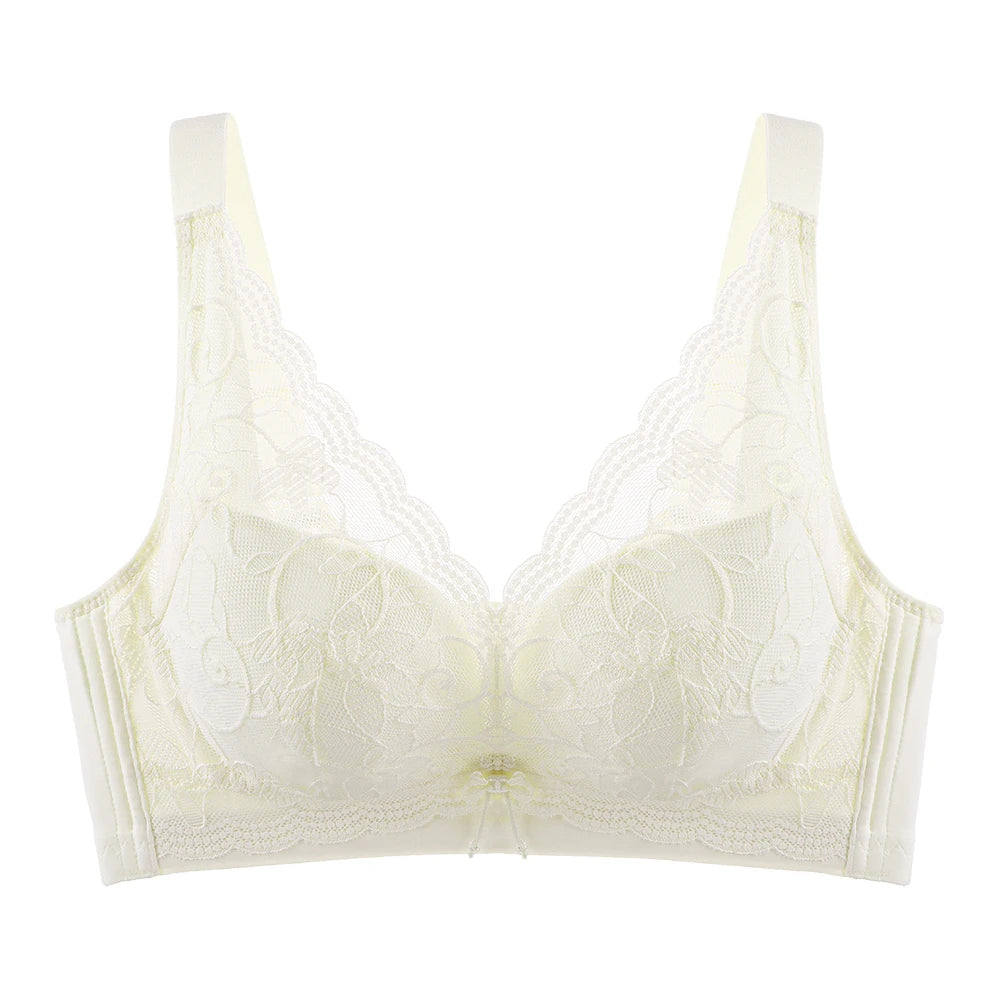 Soutien Gorge Fleuri <br> Coton Blanc