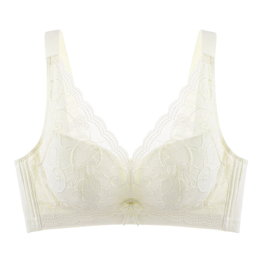 Soutien Gorge Fleuri <br> Coton Blanc