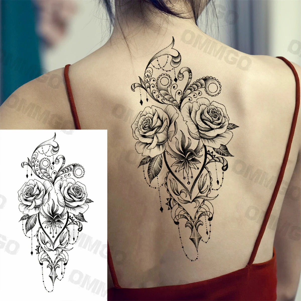 Spine Flower Tattoo