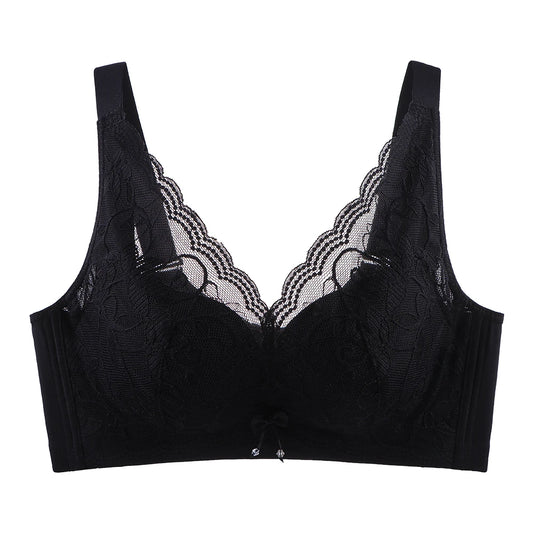 Soutien Gorge Fleuri <br> Coton Noir