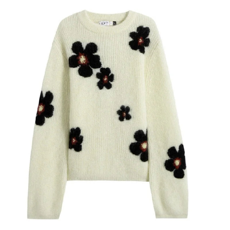 Pull Fleuri <br> Cachemire