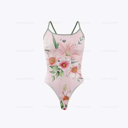 Maillot De Bain Fleuri <br> Elégant Rose