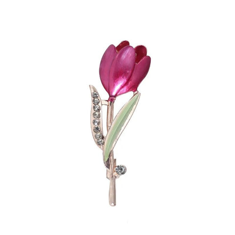Broche Fleur  Mariage Tulipe Violette