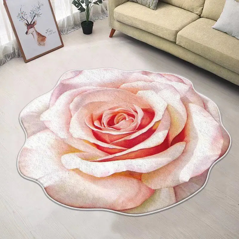 Tapis Fleur <br> Blanc