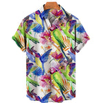 Chemise a Fleur Homme  Oiseaux Tropicaux