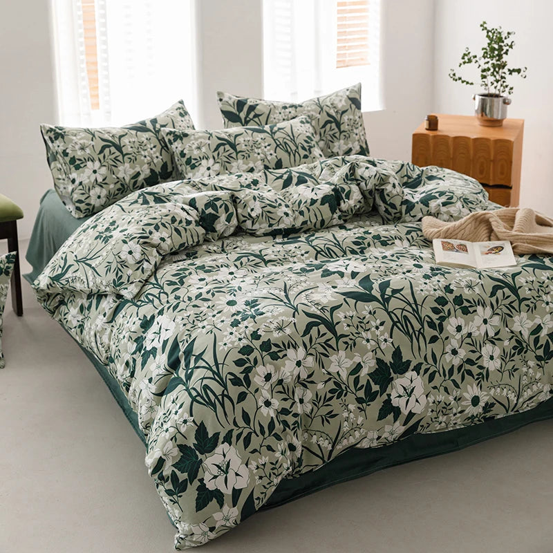 Housse De Couette Fleurie <br> Coton