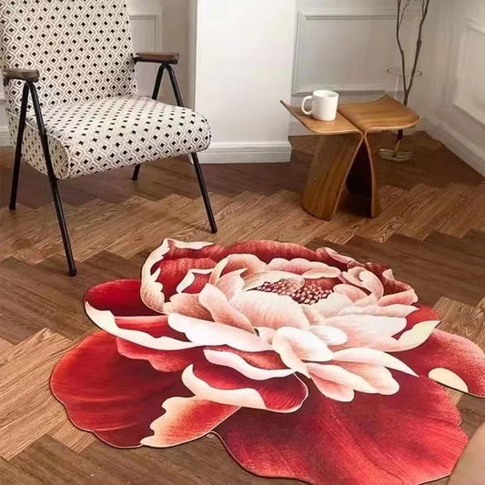 Tapis Fleur <br> Rouge