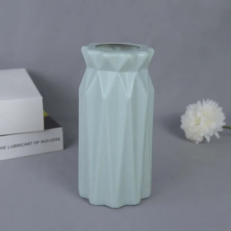 Vase Fleur <br> Bleu-Gris Epuré