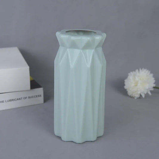 Vase Fleur <br> Bleu-Gris Epuré