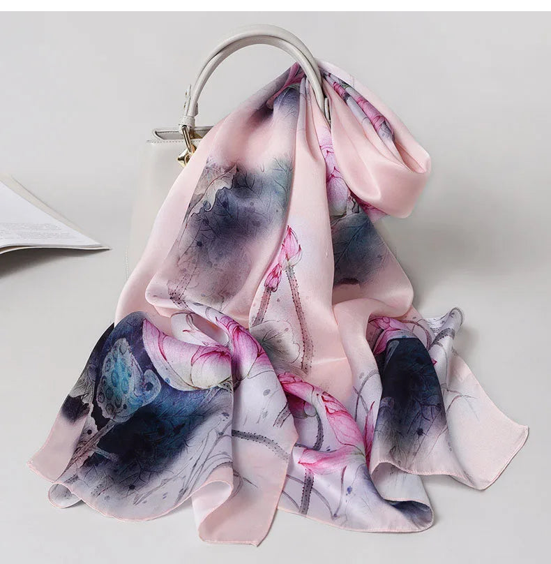 Foulard Fleuri <br> Flamant