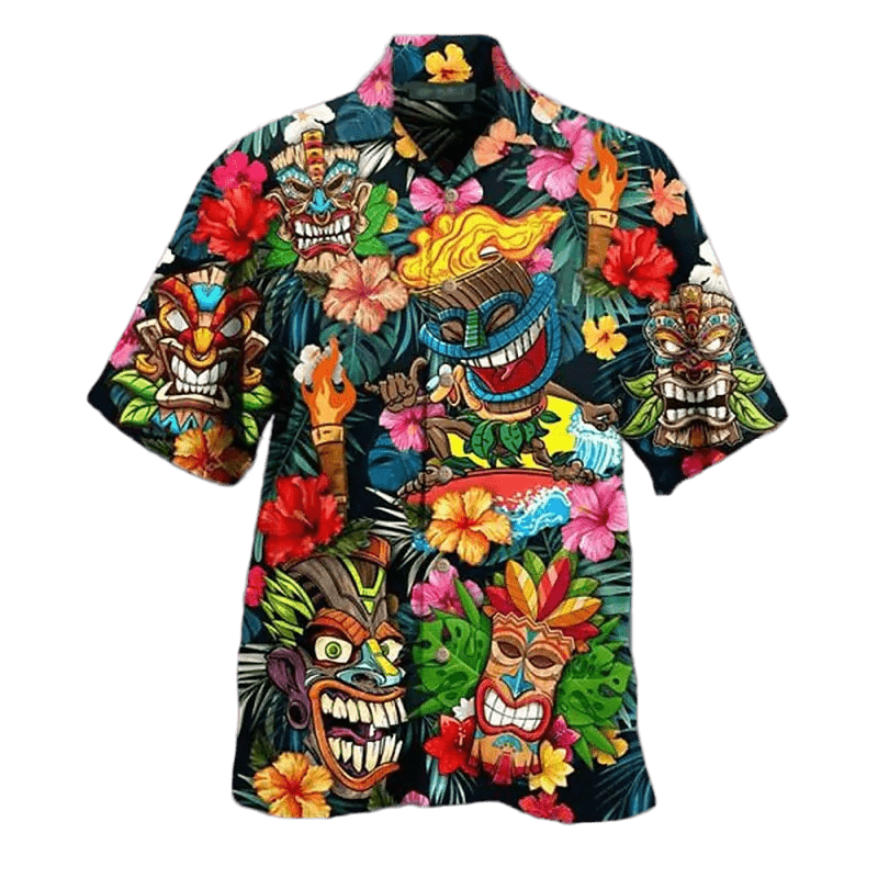 Chemise A Fleur Homme <br> Hawaïenne Jungle